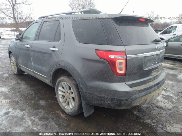 1FMHK8D88CGA10794 - 2012 FORD EXPLORER XLT GRAY photo 3