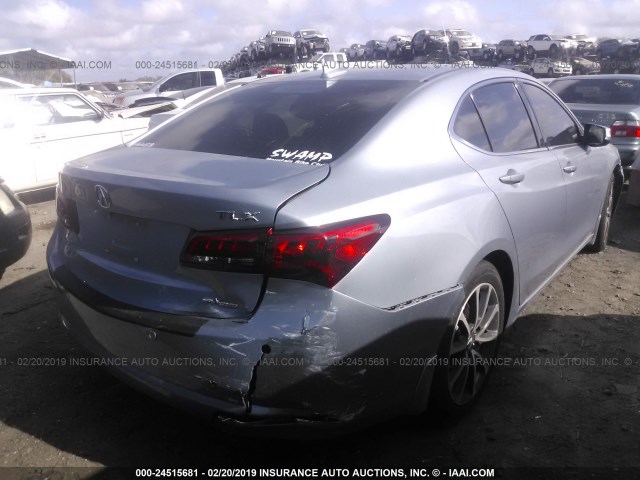 19UUB3F73FA010835 - 2015 ACURA TLX ADVANCE SILVER photo 4