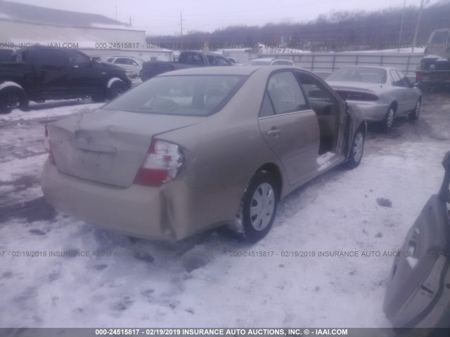 4T1BE32K93U241834 - 2003 TOYOTA CAMRY LE/XLE/SE TAN photo 4