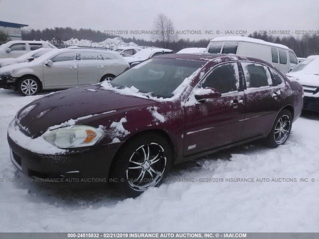 2G1WD58C369355827 - 2006 CHEVROLET IMPALA SUPER SPORT BURGUNDY photo 2