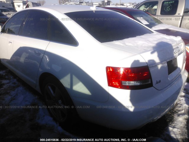 WAUDH94FX8N062305 - 2008 AUDI A6 3.2 QUATTRO WHITE photo 3