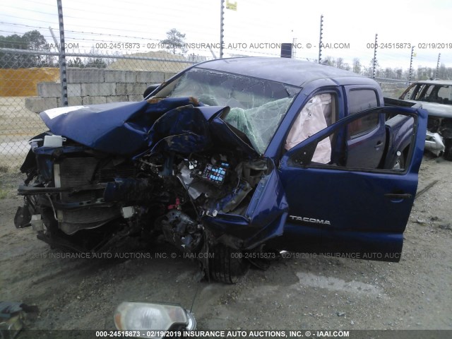 5TFJU4GN4FX085409 - 2015 TOYOTA TACOMA DOUBLE CAB PRERUNNER BLUE photo 2
