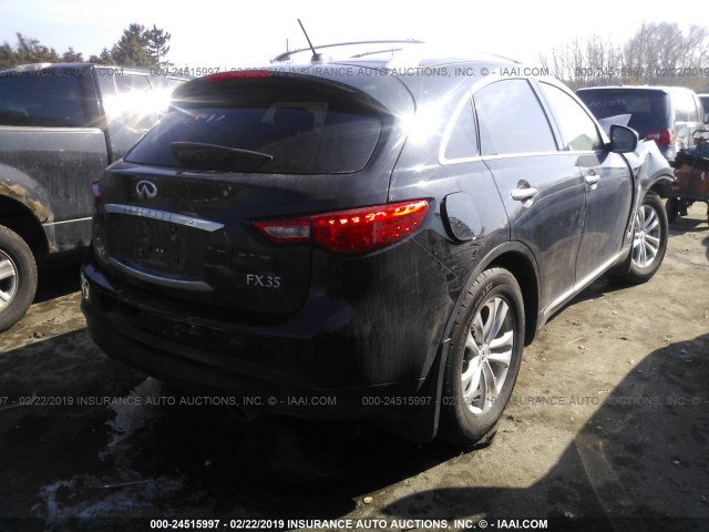 JN8AS1MW1BM733872 - 2011 INFINITI FX35 BLACK photo 4