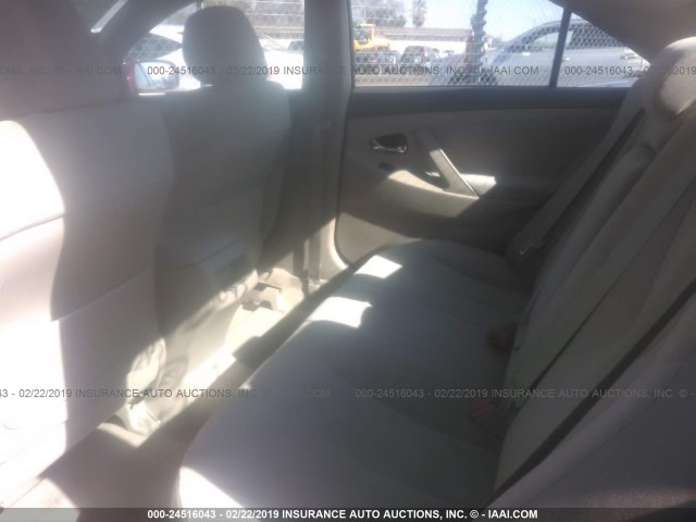 4T1BK46K39U078521 - 2009 TOYOTA CAMRY SE/LE/XLE RED photo 8