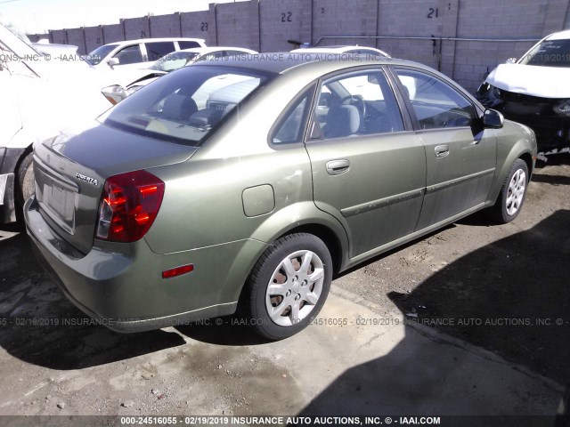 KL5JD52Z64K954673 - 2004 SUZUKI FORENZA S GREEN photo 4