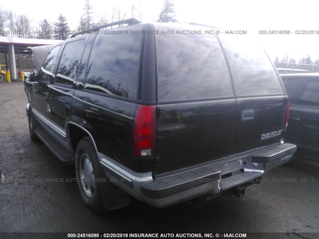 1GNEK13R3VJ377396 - 1997 CHEVROLET TAHOE K1500 BLACK photo 3