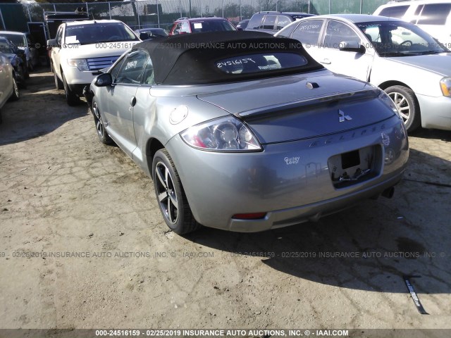 4A3AL25FX8E009496 - 2008 MITSUBISHI ECLIPSE SPYDER GS SILVER photo 3