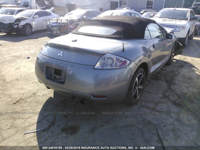 4A3AL25FX8E009496 - 2008 MITSUBISHI ECLIPSE SPYDER GS SILVER photo 4