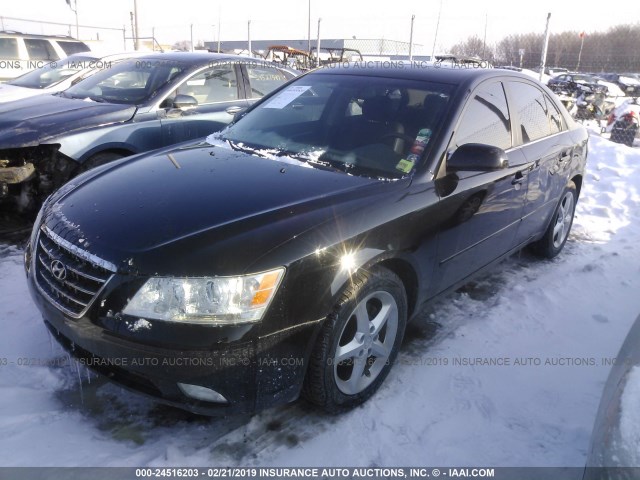 5NPEU46C59H571065 - 2009 HYUNDAI SONATA SE/LIMITED BLACK photo 2