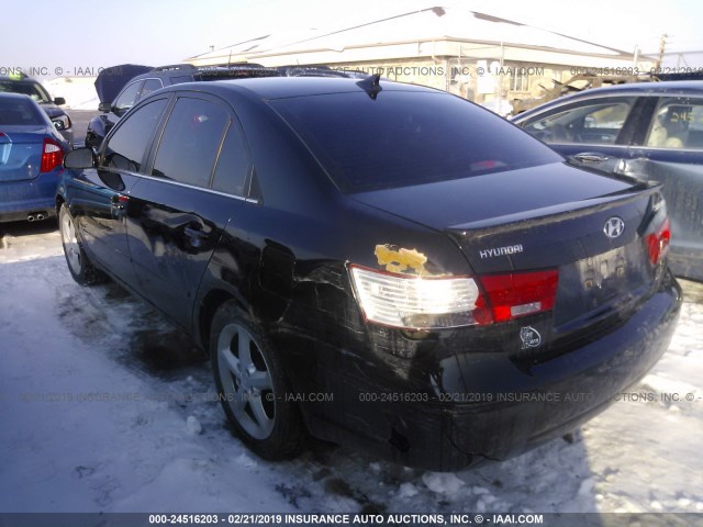 5NPEU46C59H571065 - 2009 HYUNDAI SONATA SE/LIMITED BLACK photo 3