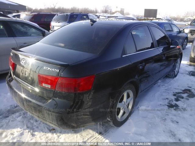 5NPEU46C59H571065 - 2009 HYUNDAI SONATA SE/LIMITED BLACK photo 4