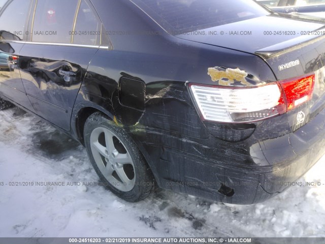 5NPEU46C59H571065 - 2009 HYUNDAI SONATA SE/LIMITED BLACK photo 6