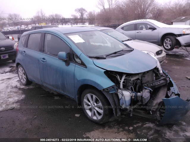3N1CE2CP3EL353896 - 2014 NISSAN VERSA NOTE S/S PLUS/SV/SL Light Blue photo 1