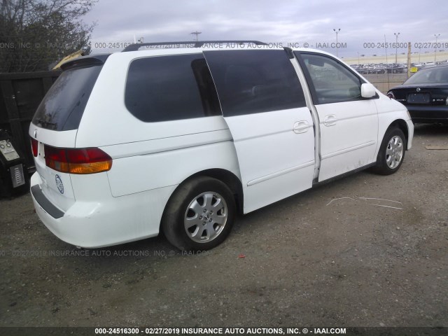 5FNRL18043B086783 - 2003 HONDA ODYSSEY EXL WHITE photo 4