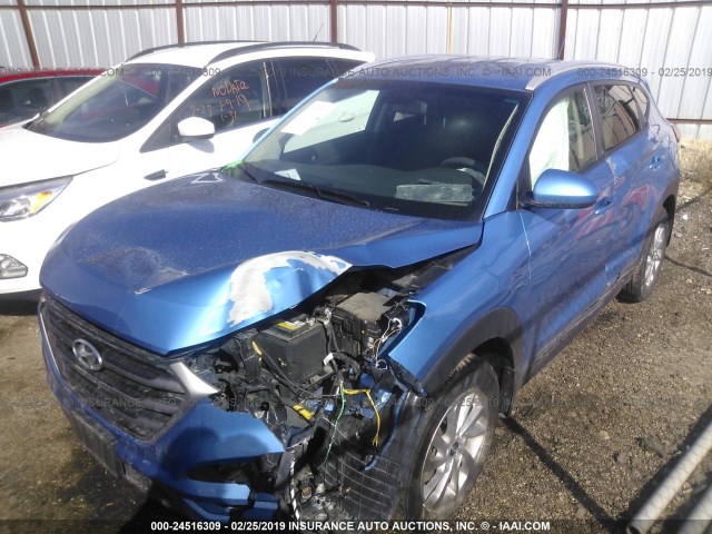 KM8J3CA48GU225053 - 2016 HYUNDAI TUCSON LIMITED/SPORT AND ECO/SE BLUE photo 2