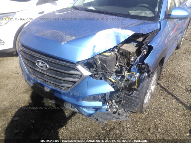 KM8J3CA48GU225053 - 2016 HYUNDAI TUCSON LIMITED/SPORT AND ECO/SE BLUE photo 6