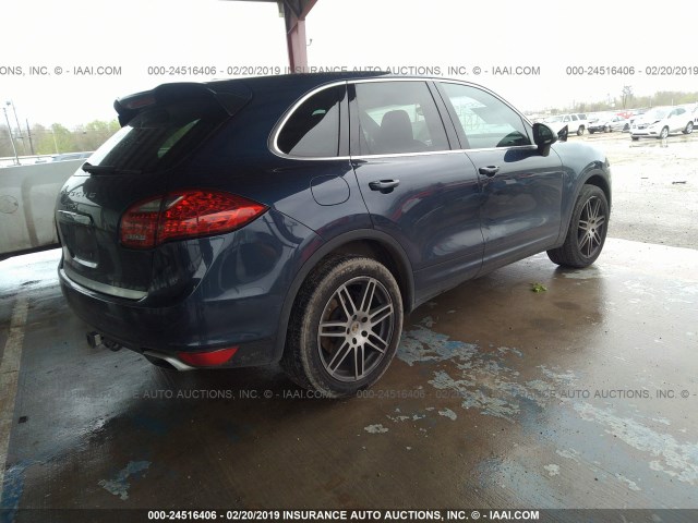 WP1AB2A27CLA44671 - 2012 PORSCHE CAYENNE S BLUE photo 4