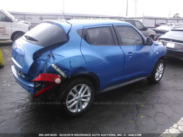 JN8AF5MR9CT106267 - 2012 NISSAN JUKE S/SV/SL BLUE photo 4