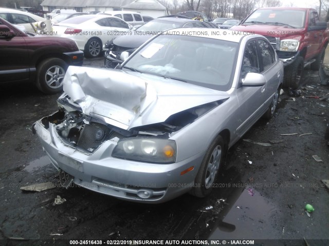 KMHDN46D25U025594 - 2005 HYUNDAI ELANTRA GLS/GT SILVER photo 2