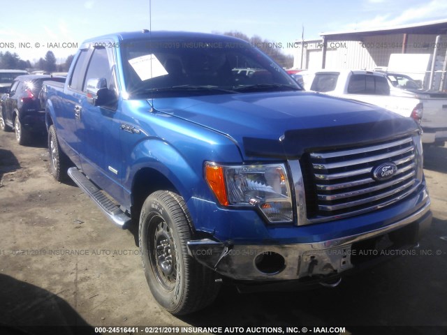 1FTFX1ET1CFA19379 - 2012 FORD F150 SUPER CAB BLUE photo 1