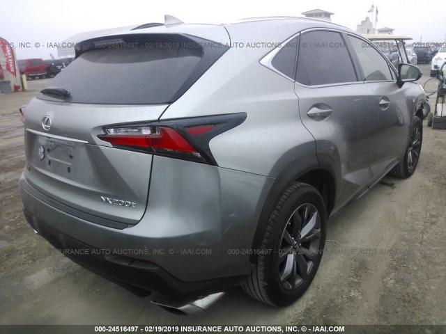 JTJYARBZ2H2060634 - 2017 LEXUS NX 200T/BASE/F SPORT GRAY photo 4