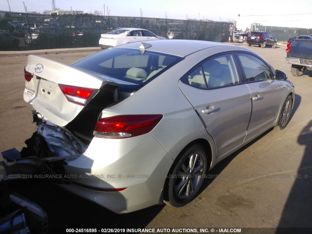 5NPD84LF9HH202903 - 2017 HYUNDAI ELANTRA SE/VALUE/LIMITED GOLD photo 4