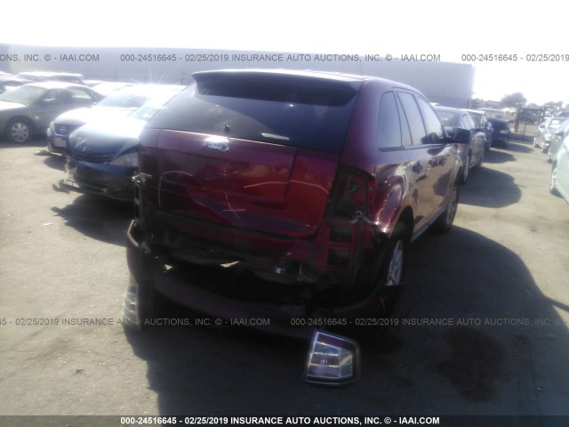 2FMDK36C57BA65042 - 2007 FORD EDGE SE RED photo 4