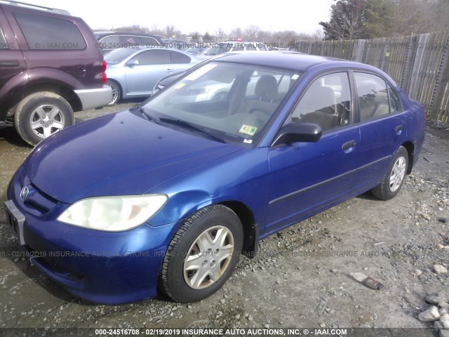 1HGES16324L008002 - 2004 HONDA CIVIC DX VP Mavi foto 2