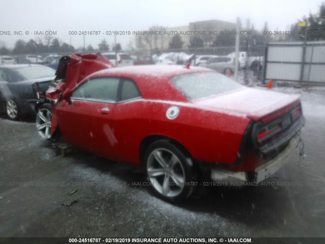 2C3CDZAG7FH733320 - 2015 DODGE CHALLENGER SXT RED photo 3