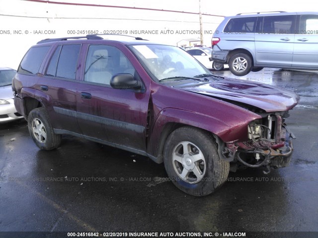 1GNDT13S752333116 - 2005 CHEVROLET TRAILBLAZER LS/LT MAROON photo 1