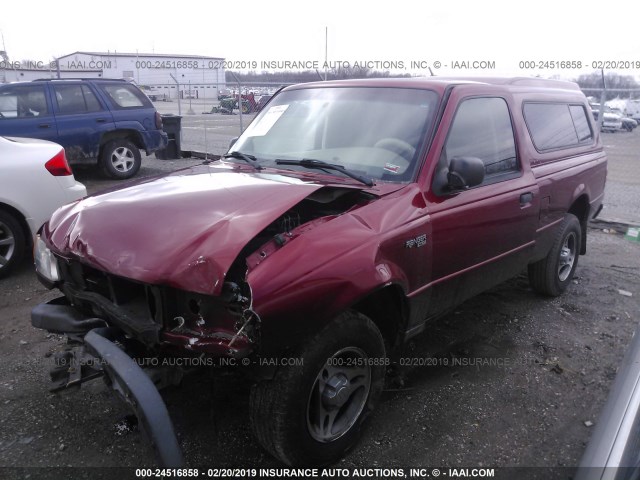 1FTYR10U33PB38998 - 2003 FORD RANGER RED photo 2