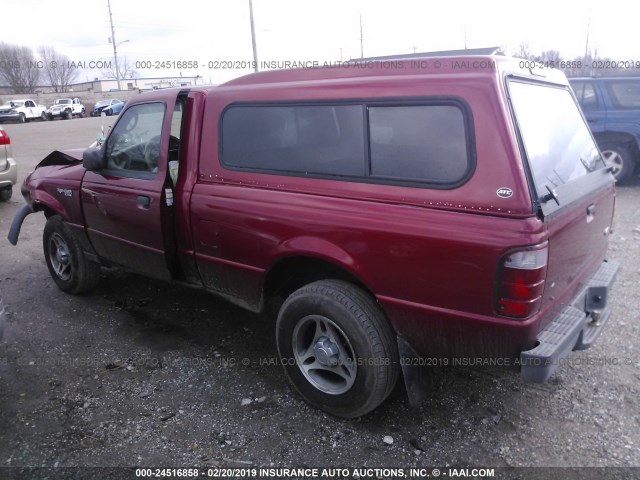 1FTYR10U33PB38998 - 2003 FORD RANGER RED photo 3