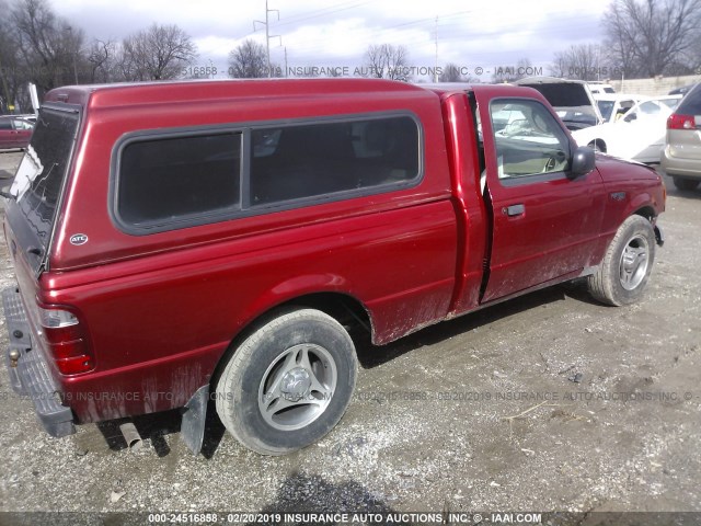 1FTYR10U33PB38998 - 2003 FORD RANGER RED photo 4