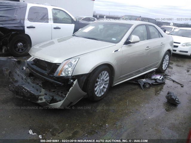 1G6DE5E5XD0162960 - 2013 CADILLAC CTS LUXURY COLLECTION GOLD photo 2