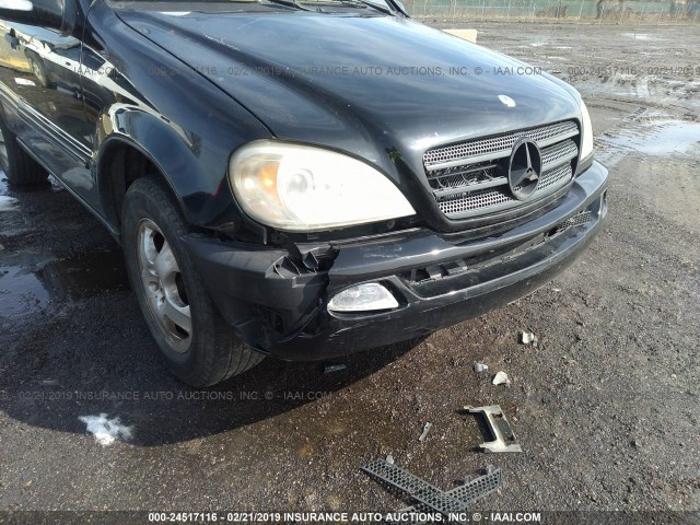 4JGAB54E12A348139 - 2002 MERCEDES-BENZ ML 320 BLACK photo 6