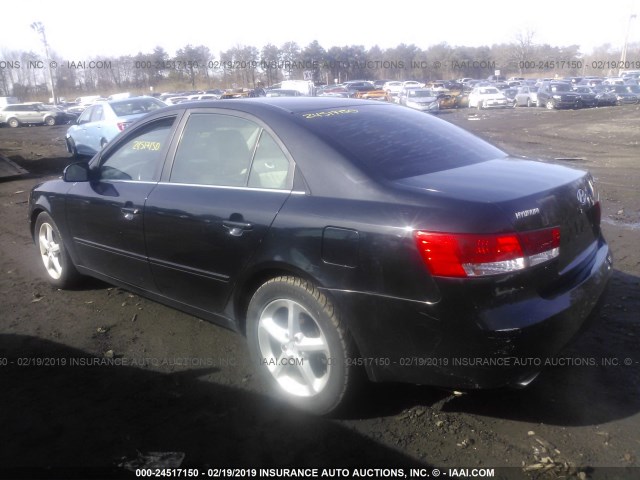 5NPEU46F87H154515 - 2007 HYUNDAI SONATA SE/LIMITED BLACK photo 3