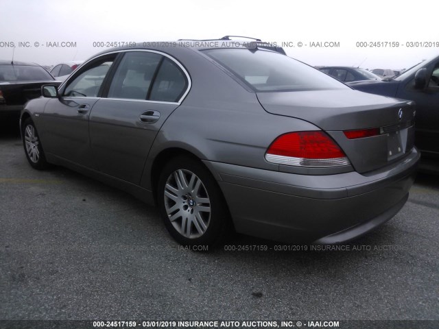 WBAGL63482DP55218 - 2002 BMW 745 I GRAY photo 3