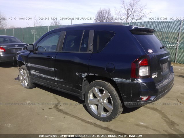 1C4NJDEB9ED884721 - 2014 JEEP COMPASS LATITUDE BLUE photo 3