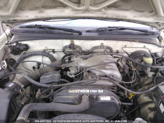 JT4UN24D1V0034404 - 1997 TOYOTA T100 XTRACAB SR5 WHITE photo 10