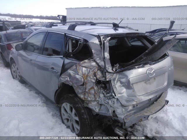 JM3ER293380187256 - 2008 MAZDA CX-7 SILVER photo 3