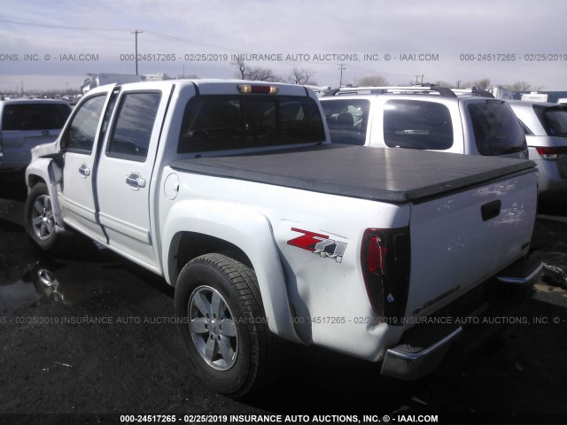 1GCHTDFEXC8141278 - 2012 CHEVROLET COLORADO LT WHITE photo 3