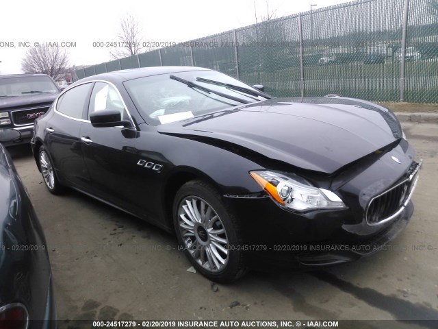 ZAM56RRAXE1122852 - 2014 MASERATI QUATTROPORTE S BLACK photo 1