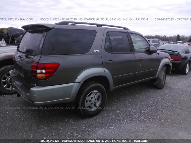 5TDZT34A93S199778 - 2003 TOYOTA SEQUOIA SR5 GRAY photo 4