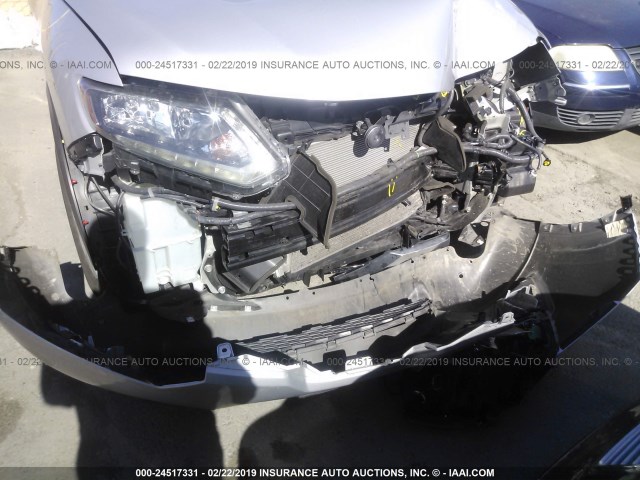 5N1AT2MTXFC772097 - 2015 NISSAN ROGUE S/SL/SV SILVER photo 6