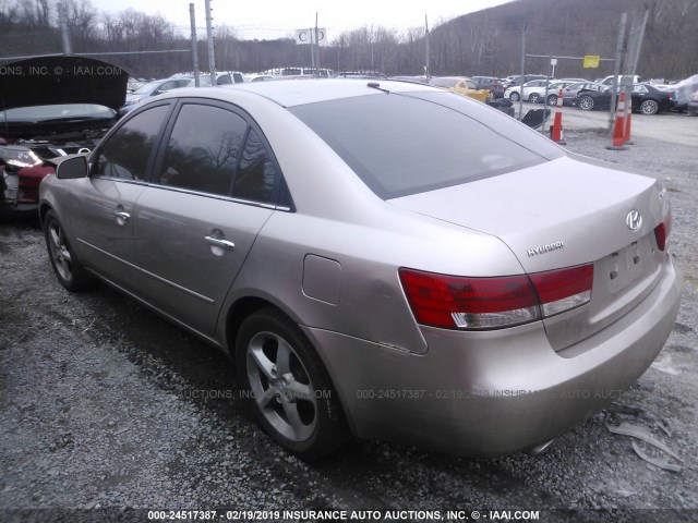 5NPEU46FX6H055953 - 2006 HYUNDAI SONATA GLS/LX Champagne photo 3