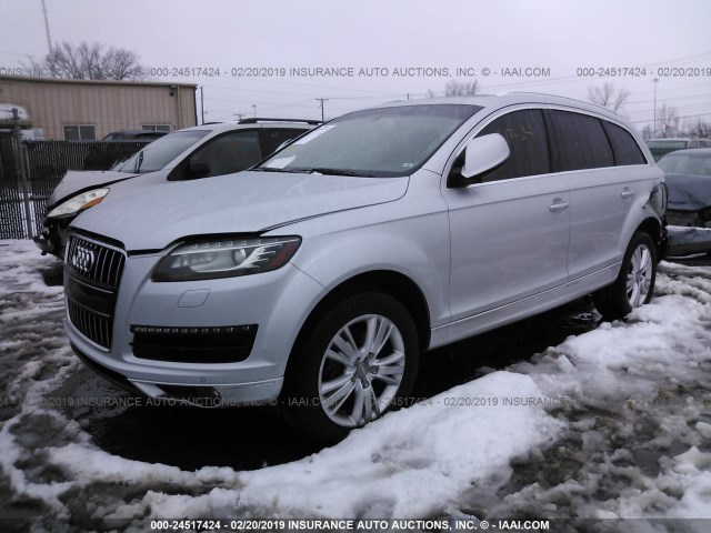 WA1LMAFE1BD003991 - 2011 AUDI Q7 PREMIUM PLUS SILVER photo 2