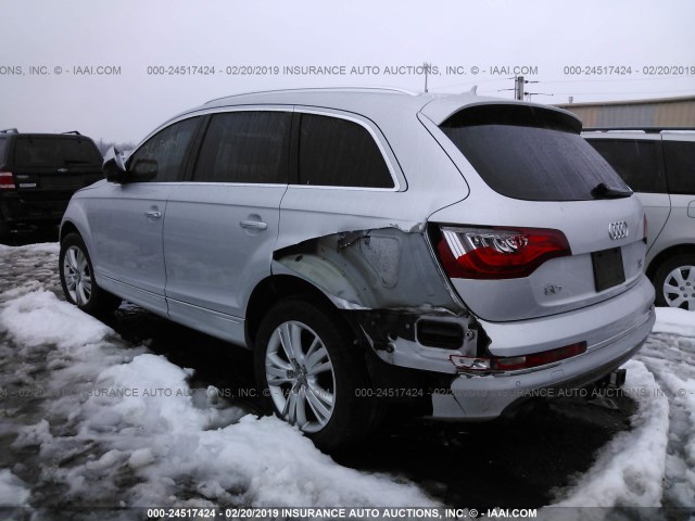 WA1LMAFE1BD003991 - 2011 AUDI Q7 PREMIUM PLUS SILVER photo 3