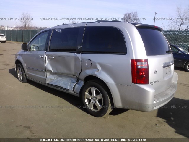 2D8HN54X19R655488 - 2009 DODGE GRAND CARAVAN SXT SILVER photo 3