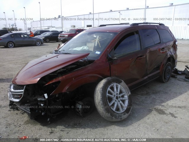 3C4PDCBB5ET281130 - 2014 DODGE JOURNEY SXT ORANGE photo 2