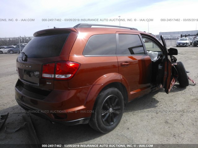 3C4PDCBB5ET281130 - 2014 DODGE JOURNEY SXT ORANGE photo 4